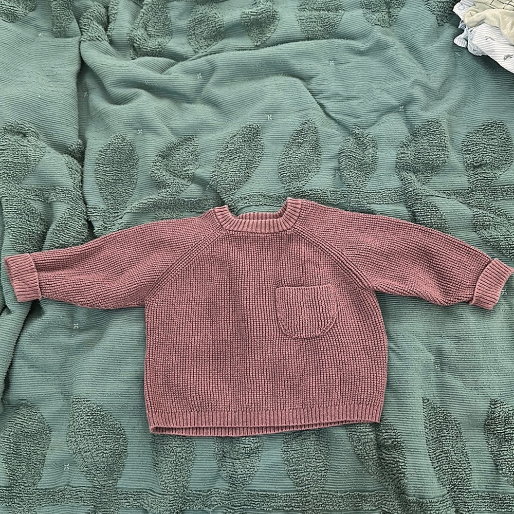 Zara purple knit sweater 9-12 months